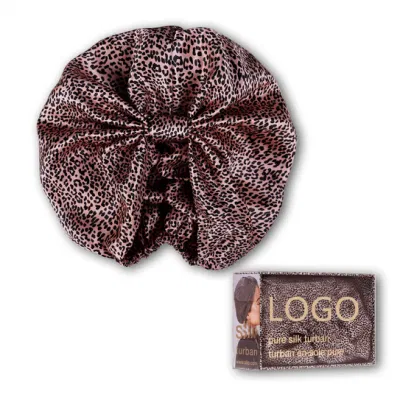Bonnet de cheveux London 100% soie imprimé léopard, propriétés naturelles de la soie de mûrier, ajustable, doux et luxueux, pour femmes